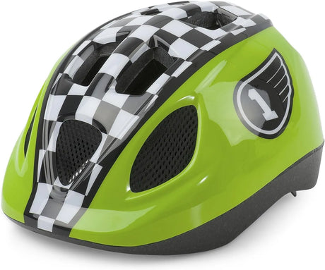 Headgy Children's Bike Helmet with Race Pattern Green Size S