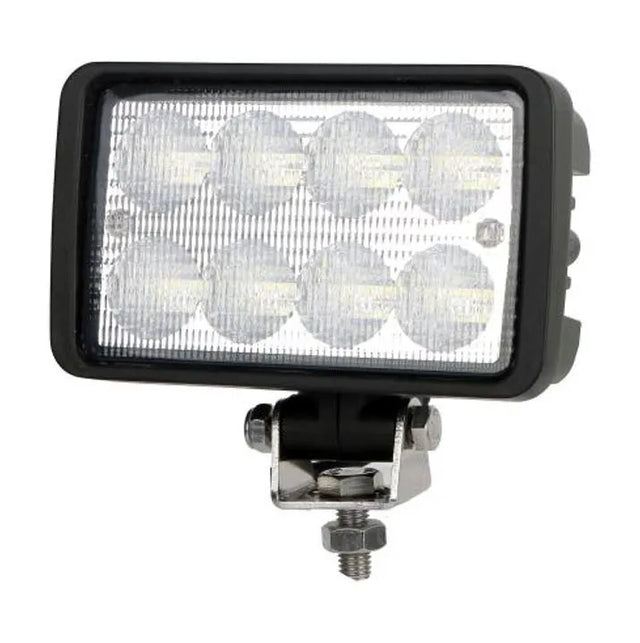 LED Global 80 Watt LED Rectangle Adjustable Mount Work Light, 6400 Lumens - IP68 Rated Flood Beam for Heavy Duty Equipment