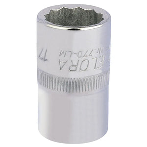 Draper 17mm 1/2" Sq. Dr. Elora Bi-Hexagon Socket