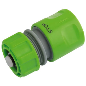 Draper Hose Connector with Water Stop Feature 1/2"