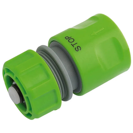 Draper Hose Connector with Water Stop Feature 1/2"
