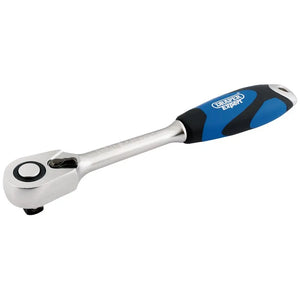 Draper 1/2" Sq. 72 Tooth Soft Grip Reversible Ratchets