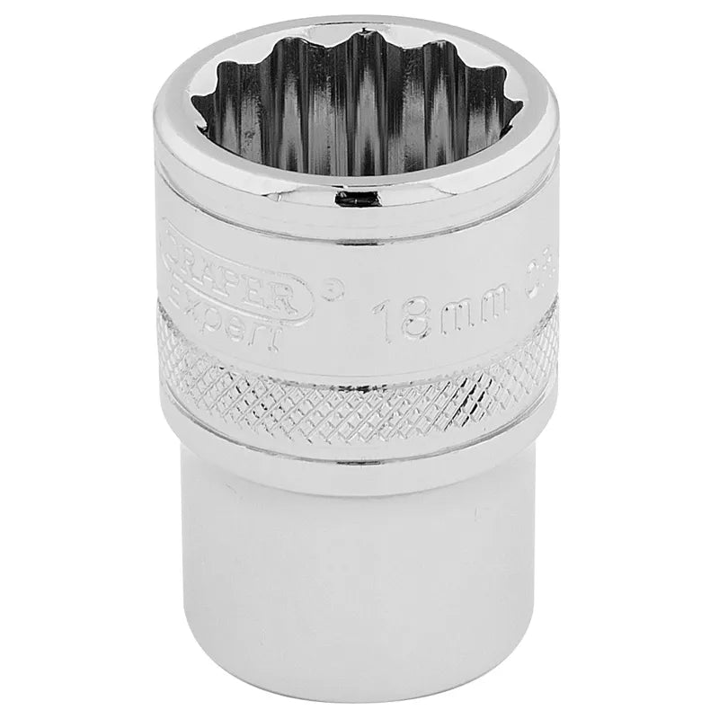 Draper 1/2" Sq. Hi-Torq® 12 Point Socket (18mm)