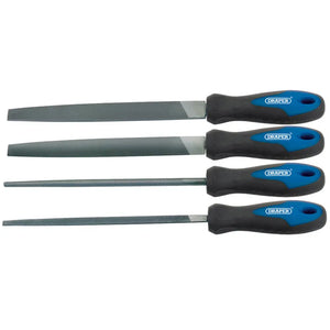 Draper 200mm Soft Grip Engineers File Set (4 Piece)