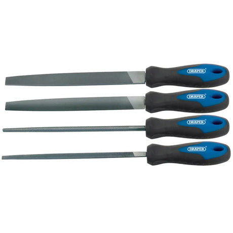 Draper 200mm Soft Grip Engineers File Set (4 Piece)
