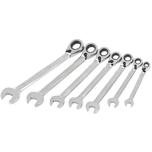 Draper Hi-Torq Metric Reversible Ratcheting Combination Spanner Set (7 Piece)