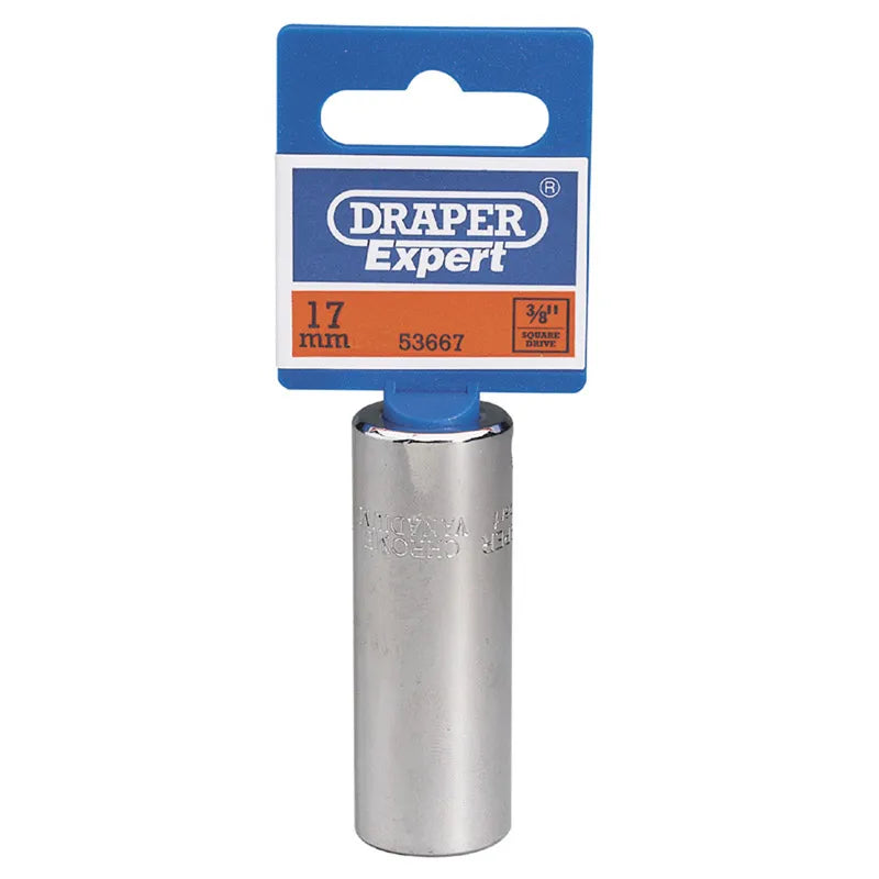 Draper 17 Mm 3/8" Sq. Dr. Hi-Torq® 12 Point Deep Socket