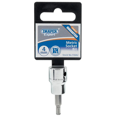 Draper 4 Mm Hexagonal X 50 Mm 3/8" Sq. Socket Bit