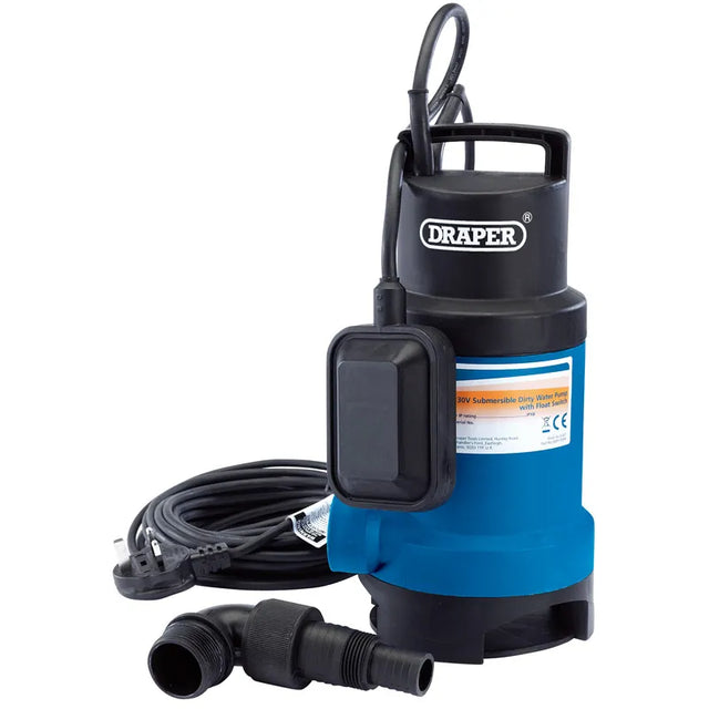 Draper 166L/Min Submersible Dirty Water Pump with Float Switch (550W)