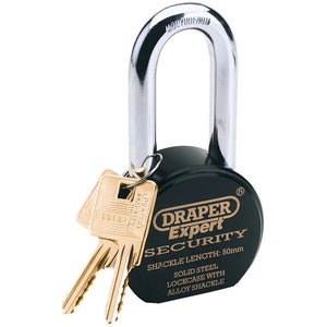 Draper 63mm Heavy Duty Stainless Steel Padlock and 2 Keys
