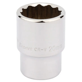 Draper Sockets 12 Point 1/2'' Drive (Single) - 20mm