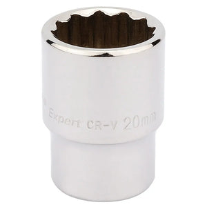 Draper Sockets 12 Point 1/2'' Drive (Single) - 20mm