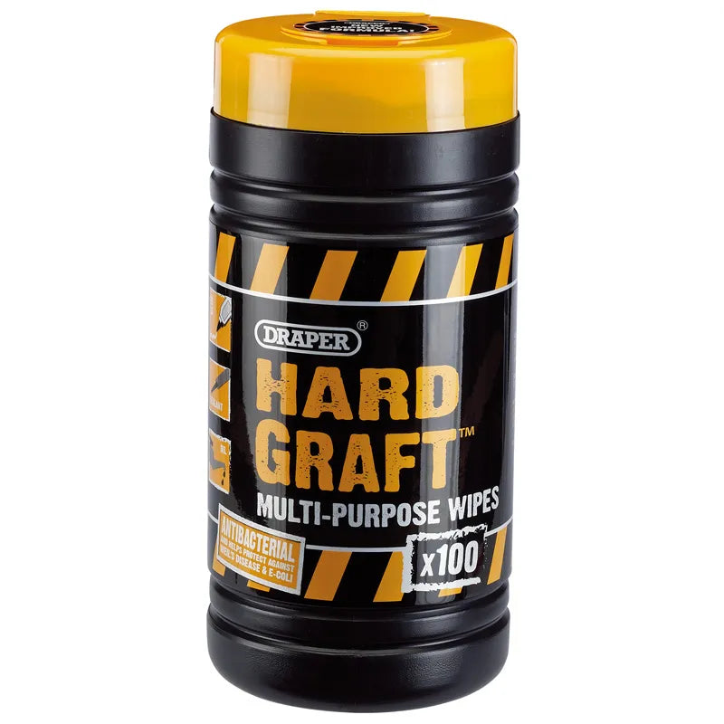Draper 'Hard Graft' Wipes (Tub of 100)