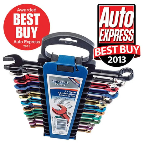 Draper Hi-Torq Metric Coloured Combination Spanner Set (13 Piece)
