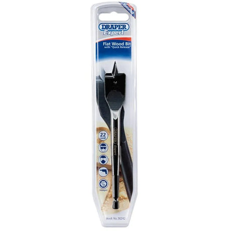 Draper 22mm Flat Wood Bit