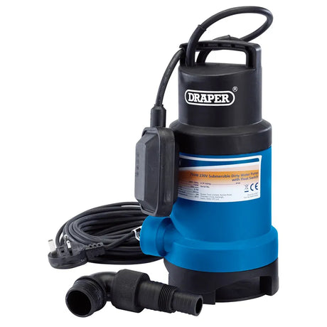 Draper Submersible Dirty Water Pump with Float Switch, 200 L/min, 750 W