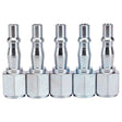 Draper 1/4" Bsp Female Coupling Screw Adaptors (pack of 5)