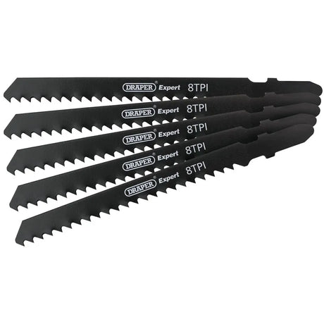 Draper DT111C Jigsaw Blade Set, 100mm (5 Piece)