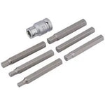 Draper 6 Mm - 12 Mm Hexagon Bit Set and Holder 1/2" Sq. Dr. (7 Piece)