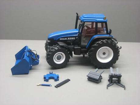 New Holland 8360 with Blue Hydraulic Bucket Model Tractor 1:32 Scale Die‑Cast by Replicagri