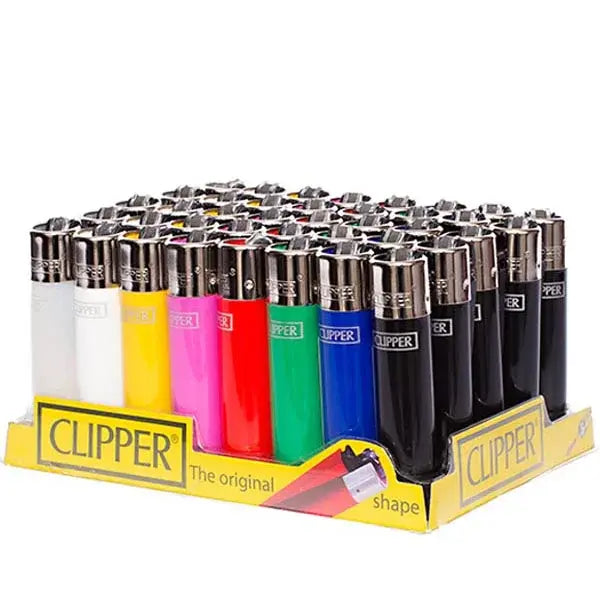 Clipper Refillable Butane Gas Flint Lighter – Child Resistant & Reflintable