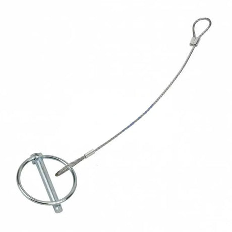 8mm Lynch Pin with Wire Rope - Secure Fastening, 250mm Cable (F442W)