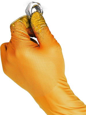 Gripster Skins Gloves Orange/Black (Box of 50)