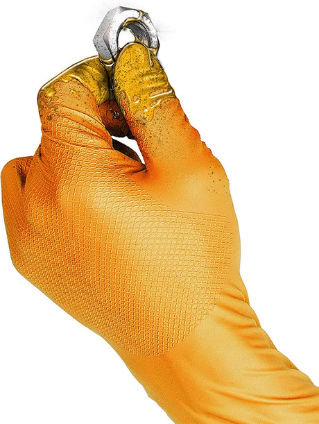 Gripster Skins Gloves Orange/Black (Box of 50)