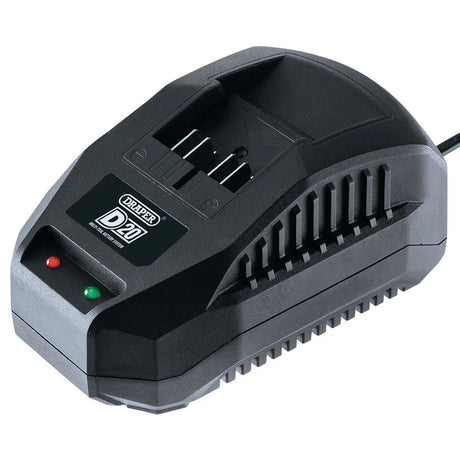 Draper D20 20V Li-ion Battery Charger, 2.4A - Fast Charging for D20 Battery System