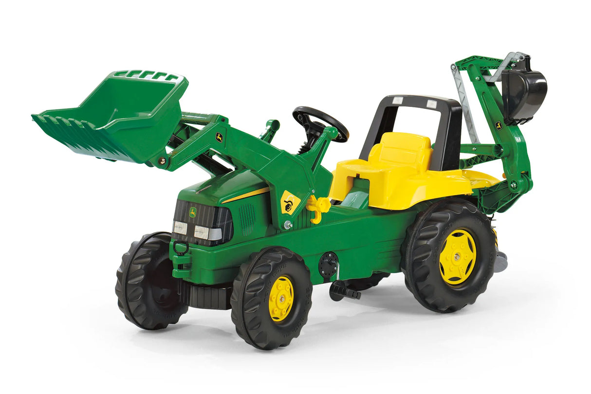 Rolly John Deere Junior Pedal Tractor with Loader & Backhoe