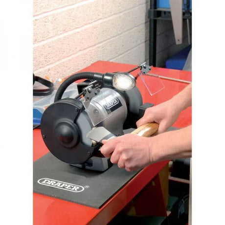 Draper 150mm Bench Grinder with Worklight 370W