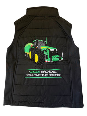 Impact Kids John Deere Softshell Gilet "Green Machine Hauling The Dream"