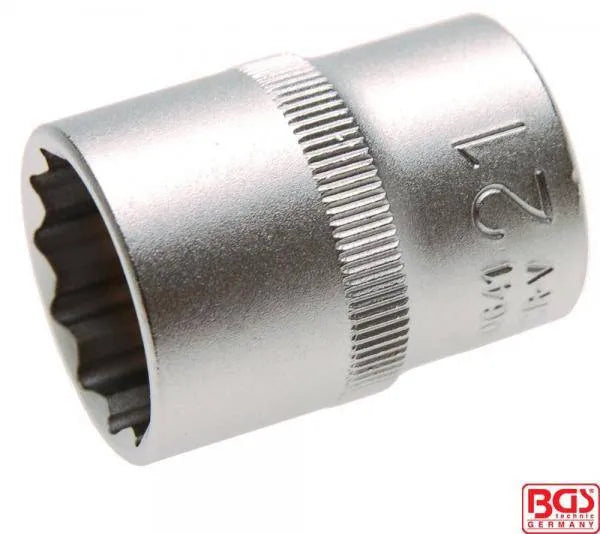 BGS Tools 1/2" Drive Socket 12-Point 21mm