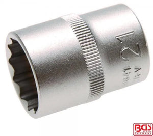 BGS Tools 1/2" Drive Socket 12-Point 21mm