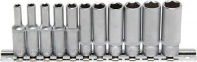 BGS 11-Piece Set Deep Sockets Long 4-14 mm