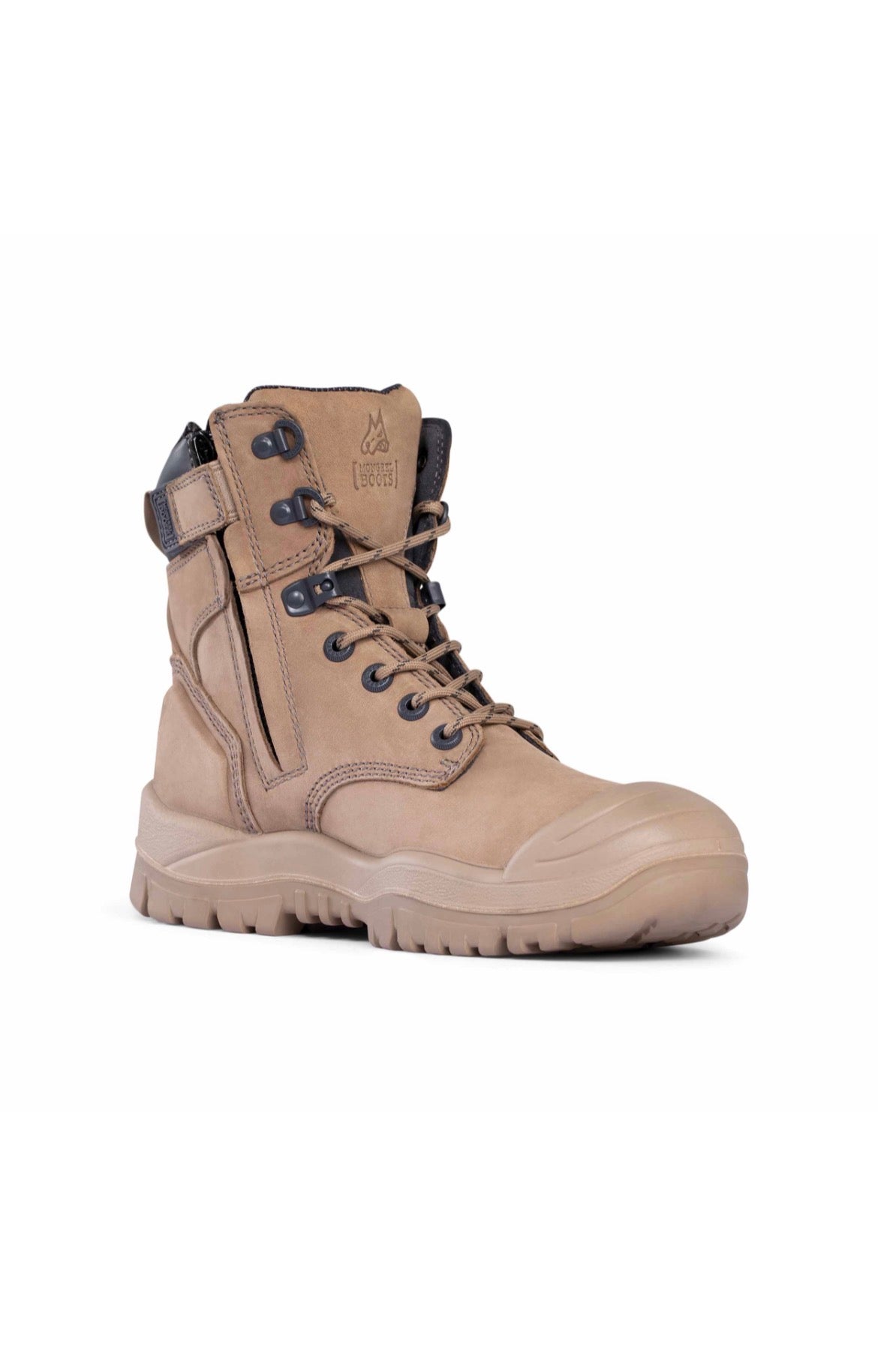 Mongrel 561060 High Leg ZipSider Safety Boot Stone