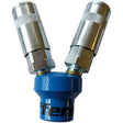 Jefferson twin air line coupling 1/4 inch female to 2x female quick release