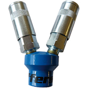 Jefferson twin air line coupling 1/4 inch female to 2x female quick release