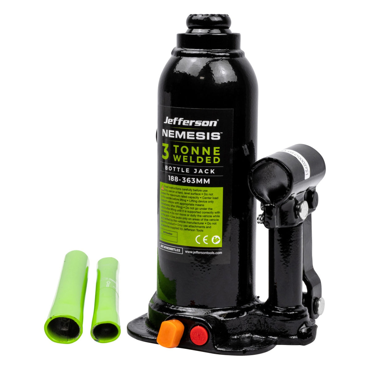 Jefferson Nemesis 3 tonne hydraulic bottle jack