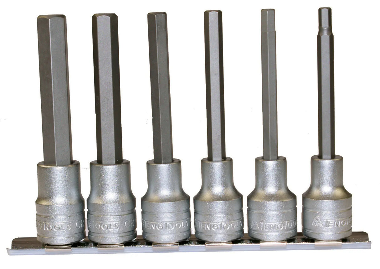 Teng Tools Hex Bit Set 1/2 Dr Long
