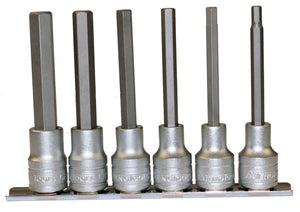 Teng Tools Hex Bit Set 1/2 Dr Long