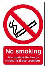 Safety Sign Smoking Against Law