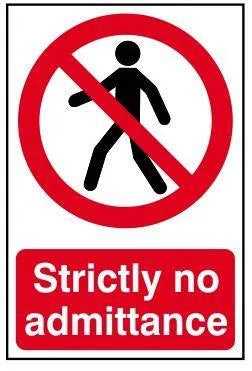 Safety Sign No Admittance