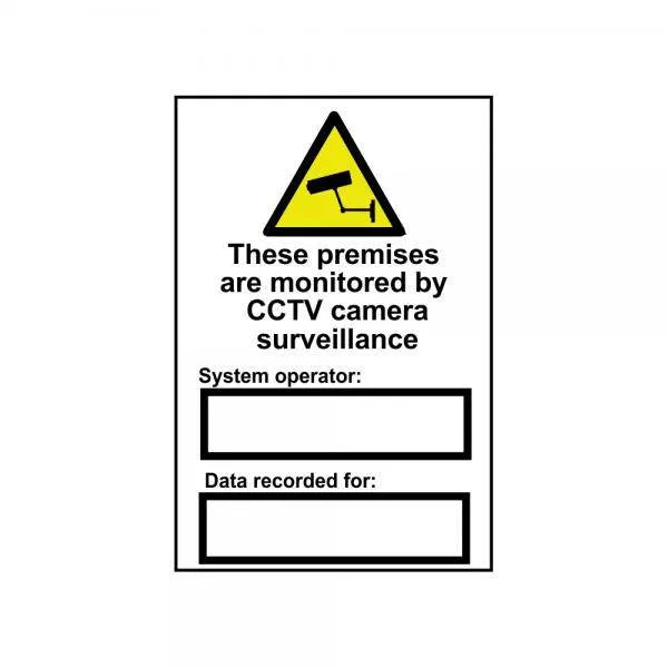 Warning Sign These Premises CCTV