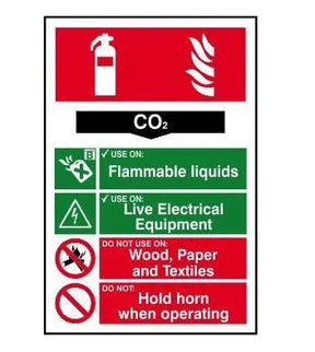Sign Fire Extinguisher CO2