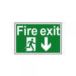Sign Fire Exit Arrow Down