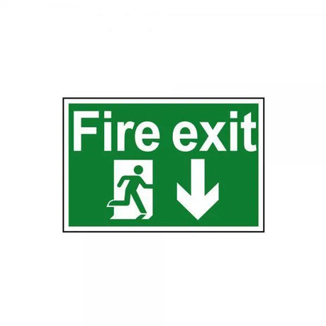 Sign Fire Exit Arrow Down