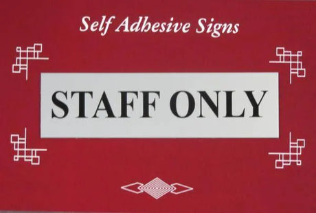Sign Staff Only Silver