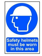 Sign Safety Helmet Work Large