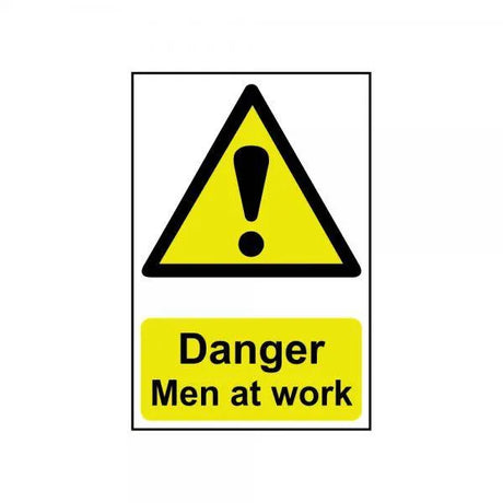 Sign Danger Men At Work Large